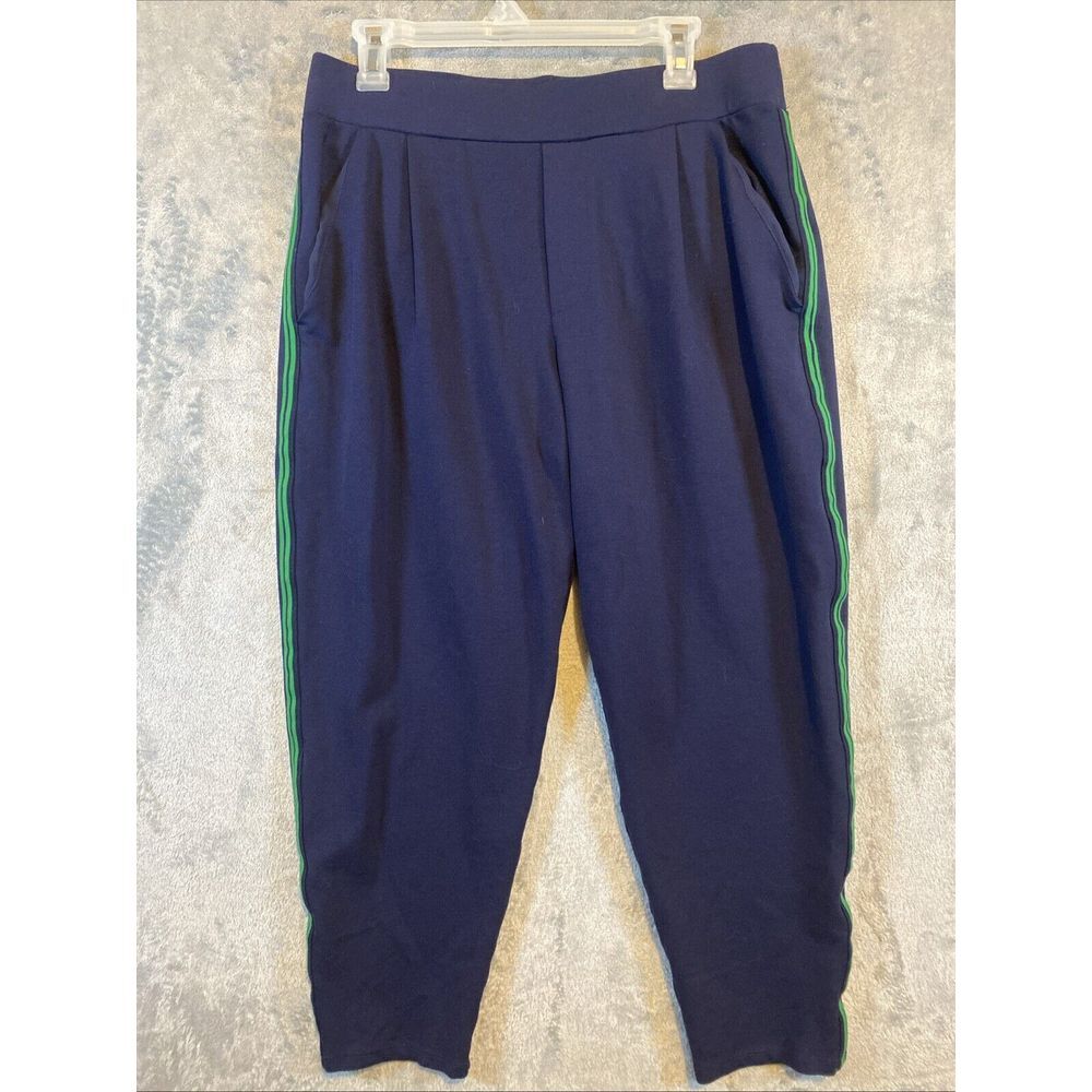 Ralph Lauren Ladies‎ Sz L Navy Ponte Jogger Pants Loose Fit Athleisure Preppy